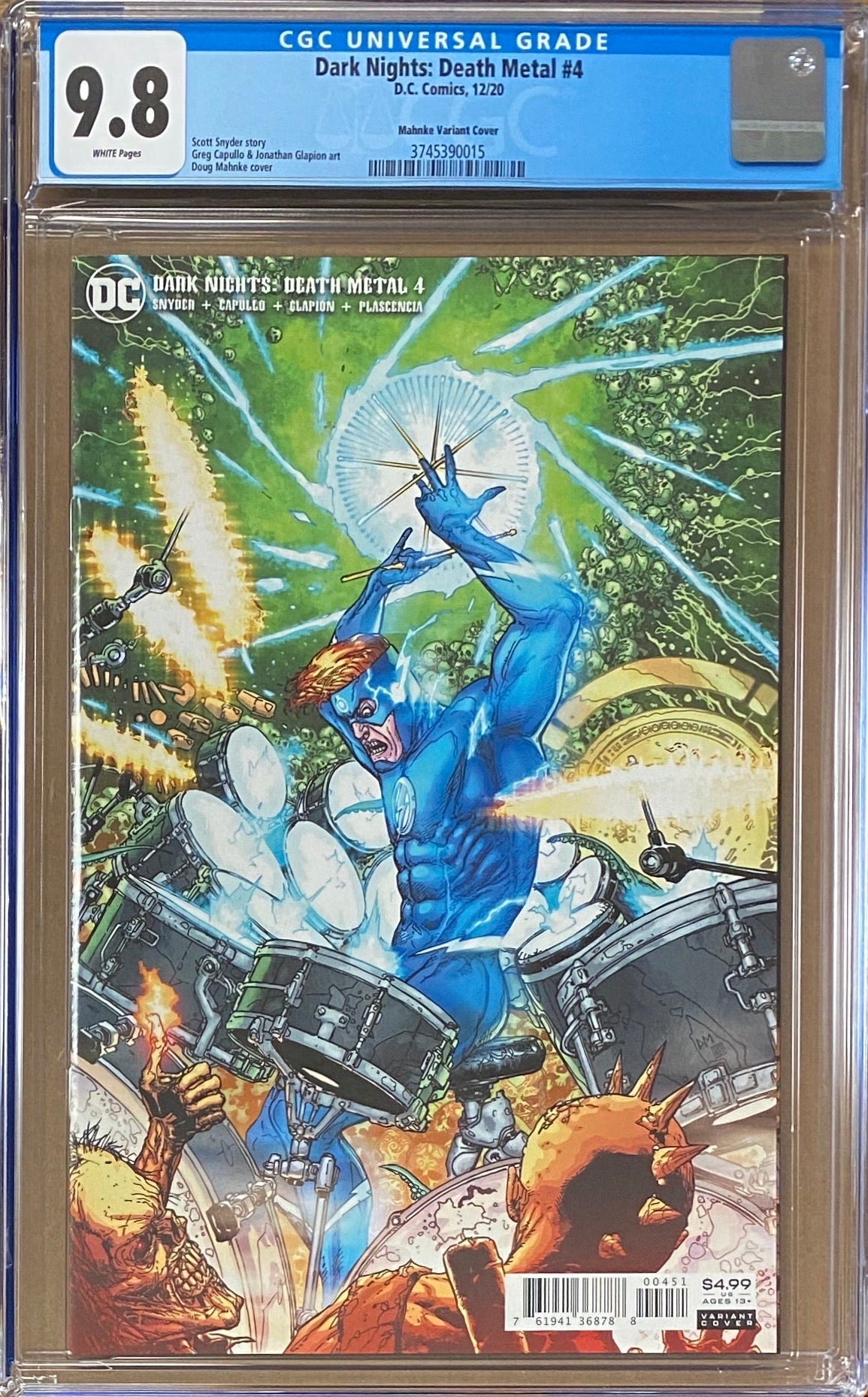 Dark Nights Death Metal #4 Mahnke 1:25 Retailer Incentive Variant CGC 9.8