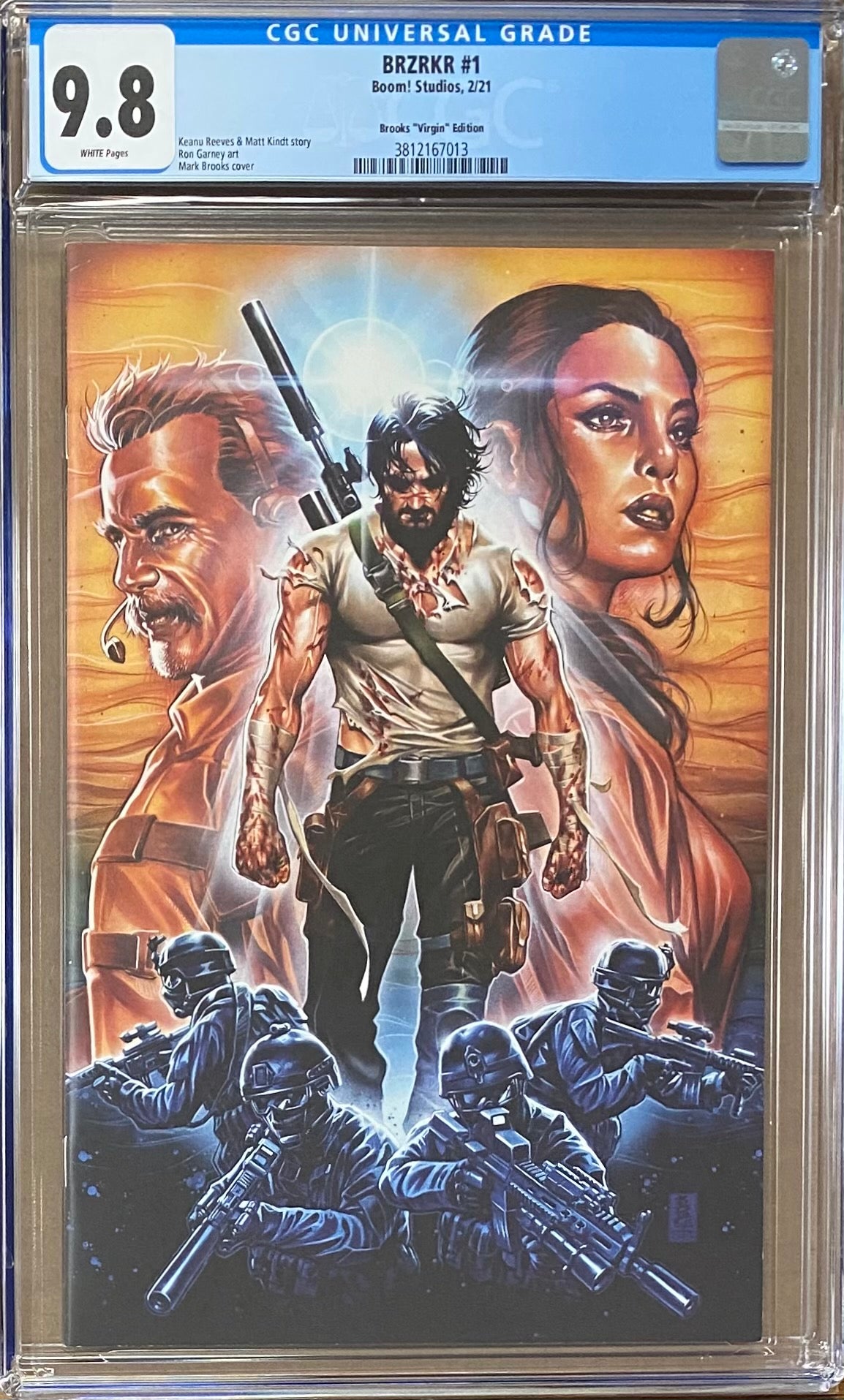 BRZRKR #1 Brooks 1:50 Virgin Retailer Incentive Variant CGC 9.8 (Berzerker)