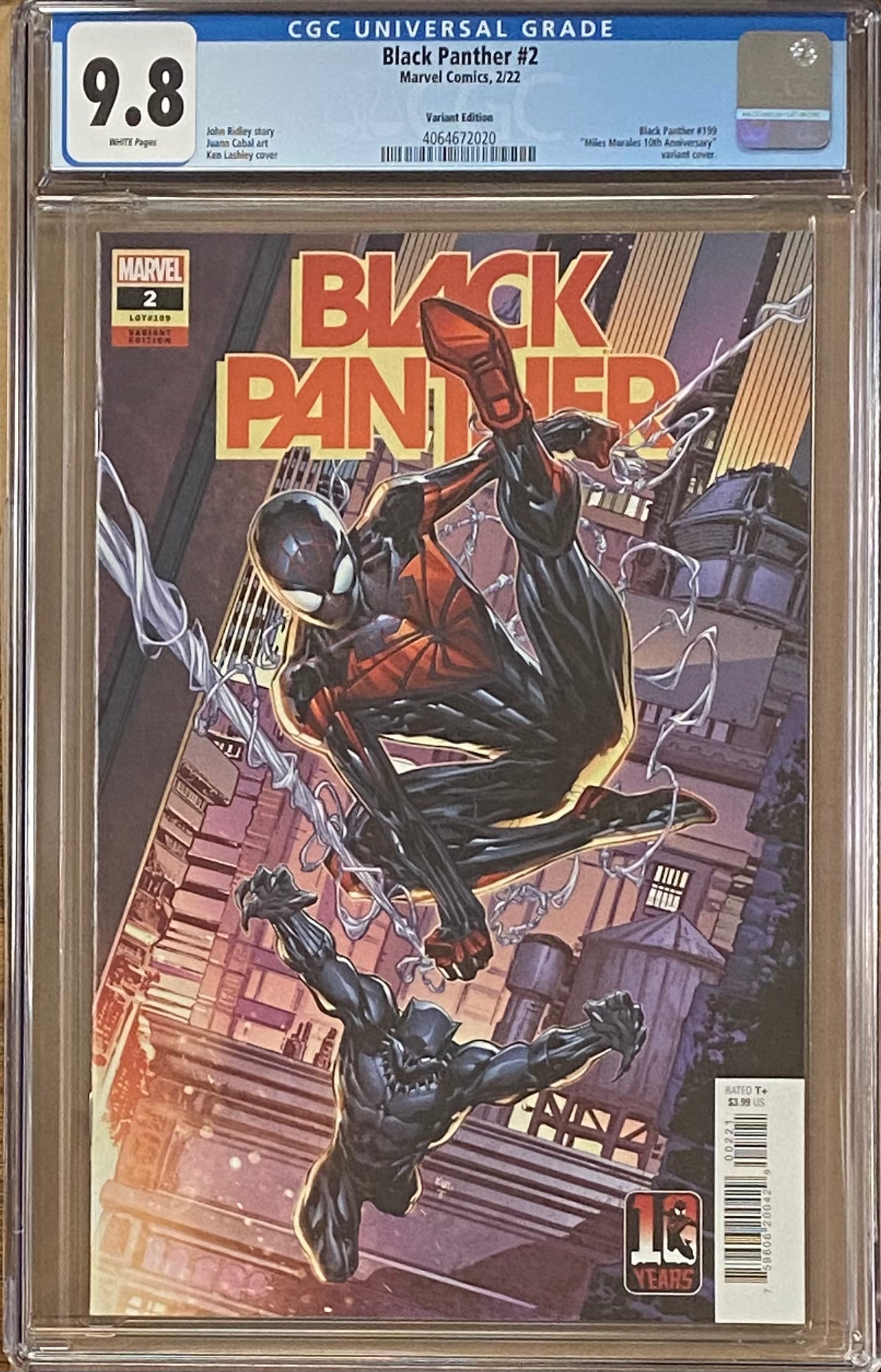 Black Panther #2 Lashley Miles Morales 10th Anniversary Variant CGC 9.8