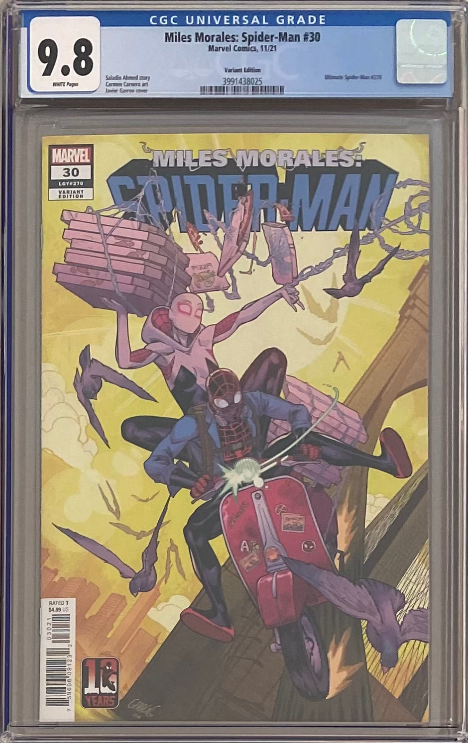 Miles Morales: Spider-Man #30 Miles Morales 10th Anniversary Variant CGC 9.8