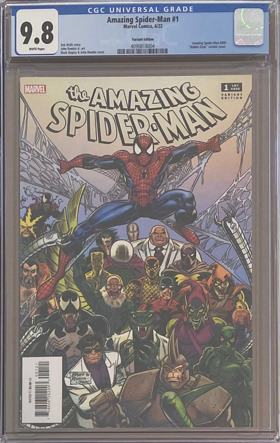 Amazing Spider-Man #1 Bagley & Romita 1:100 Hidden Gem Retailer Incentive Variant CGC 9.8