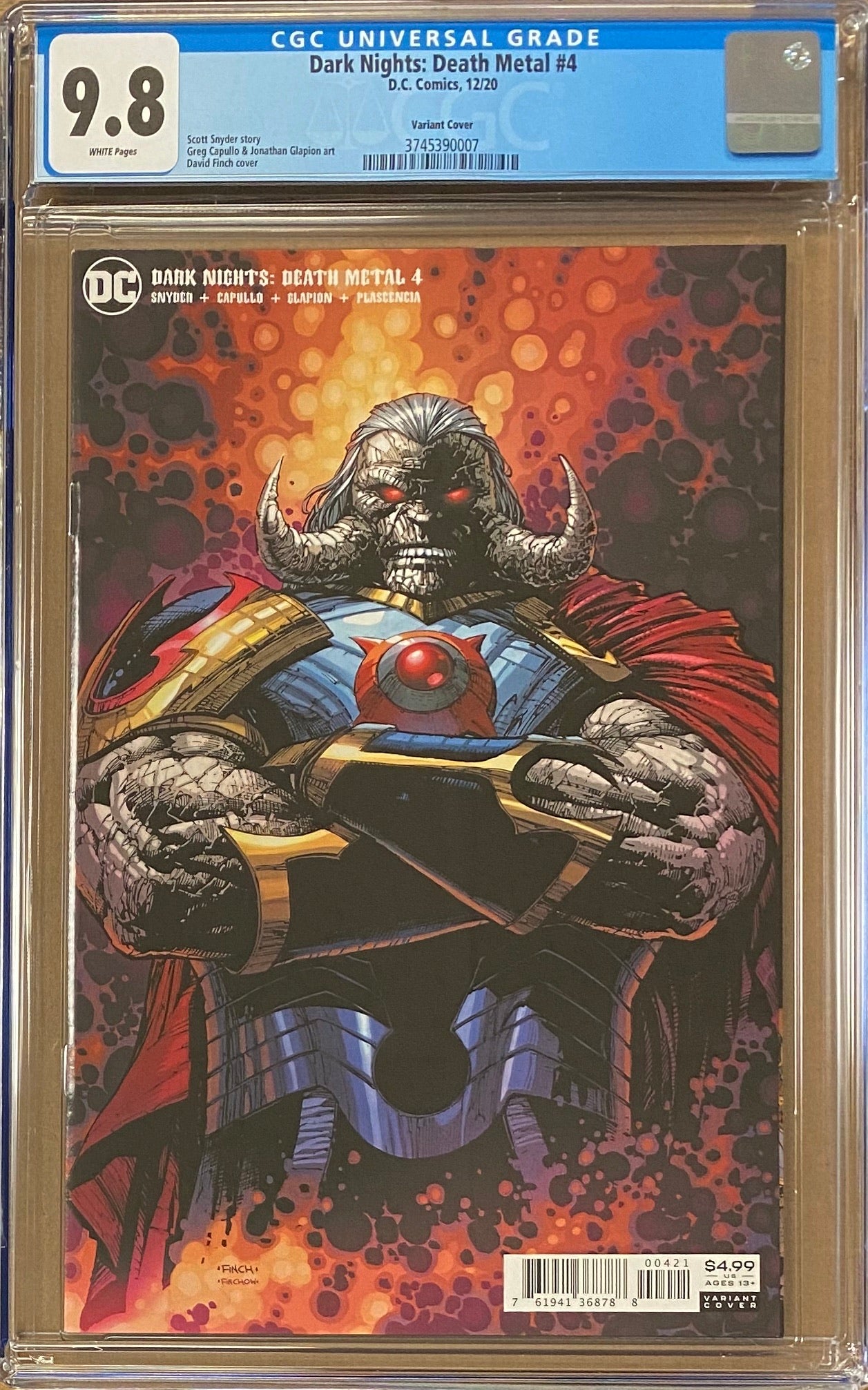 Dark Nights Death Metal #4 Finch Variant CGC 9.8