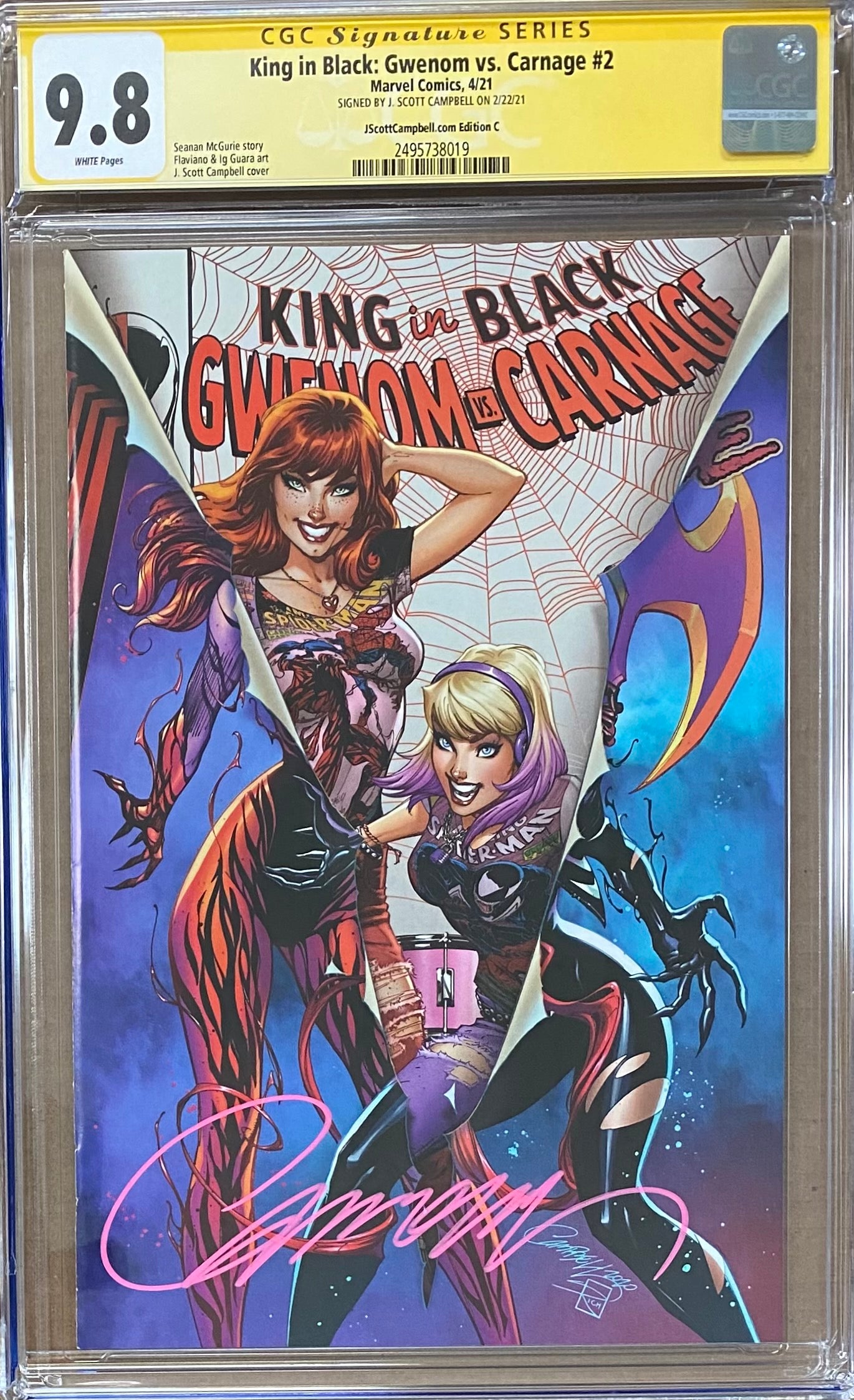 King in Black: Gwenom vs. Carnage #2 J. Scott Campbell Edition A-C Exclusive Set CGC 9.8 SS