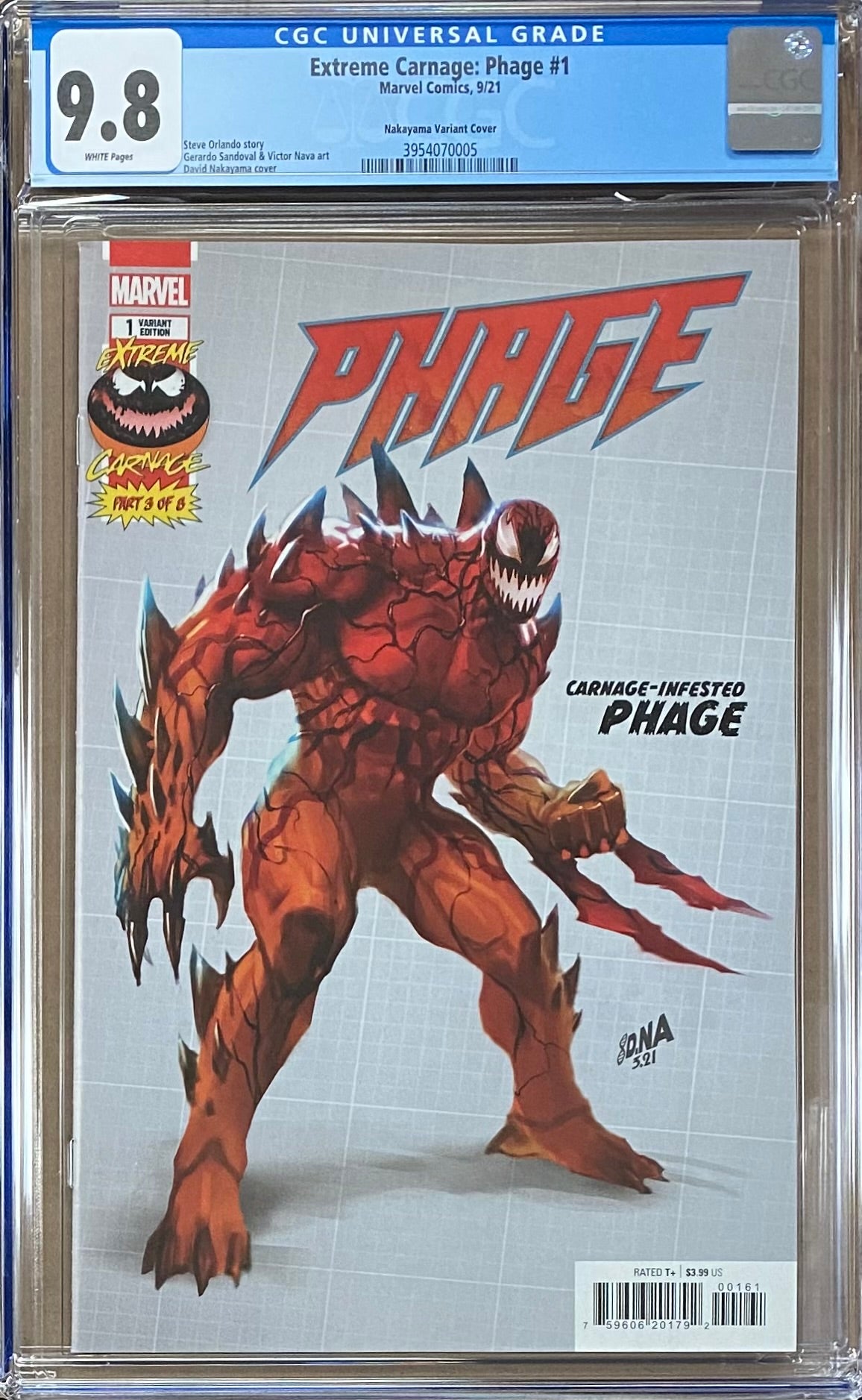 Extreme Carnage: Phage #1 Nakayama 1:10 Retailer Incentive Variant CGC 9.8