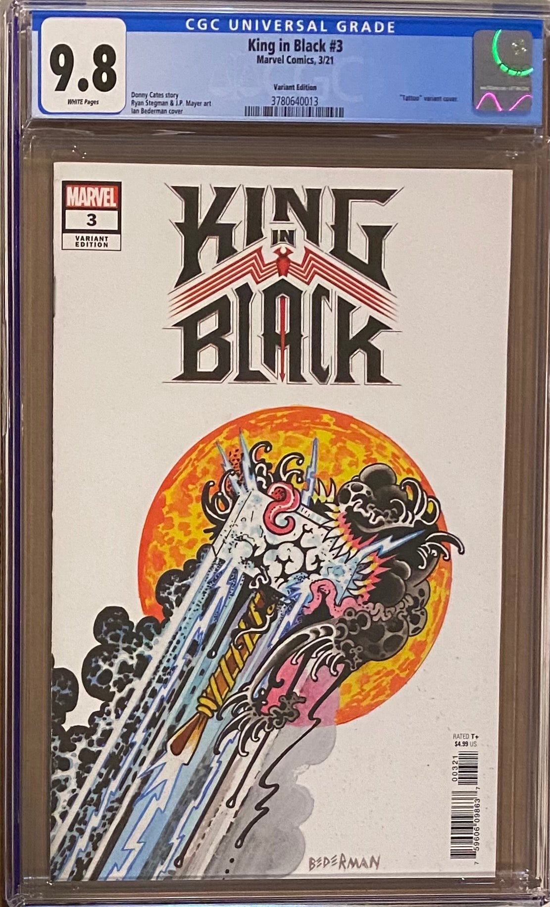 King in Black #3 Bederman "Tattoo" Variant CGC 9.8