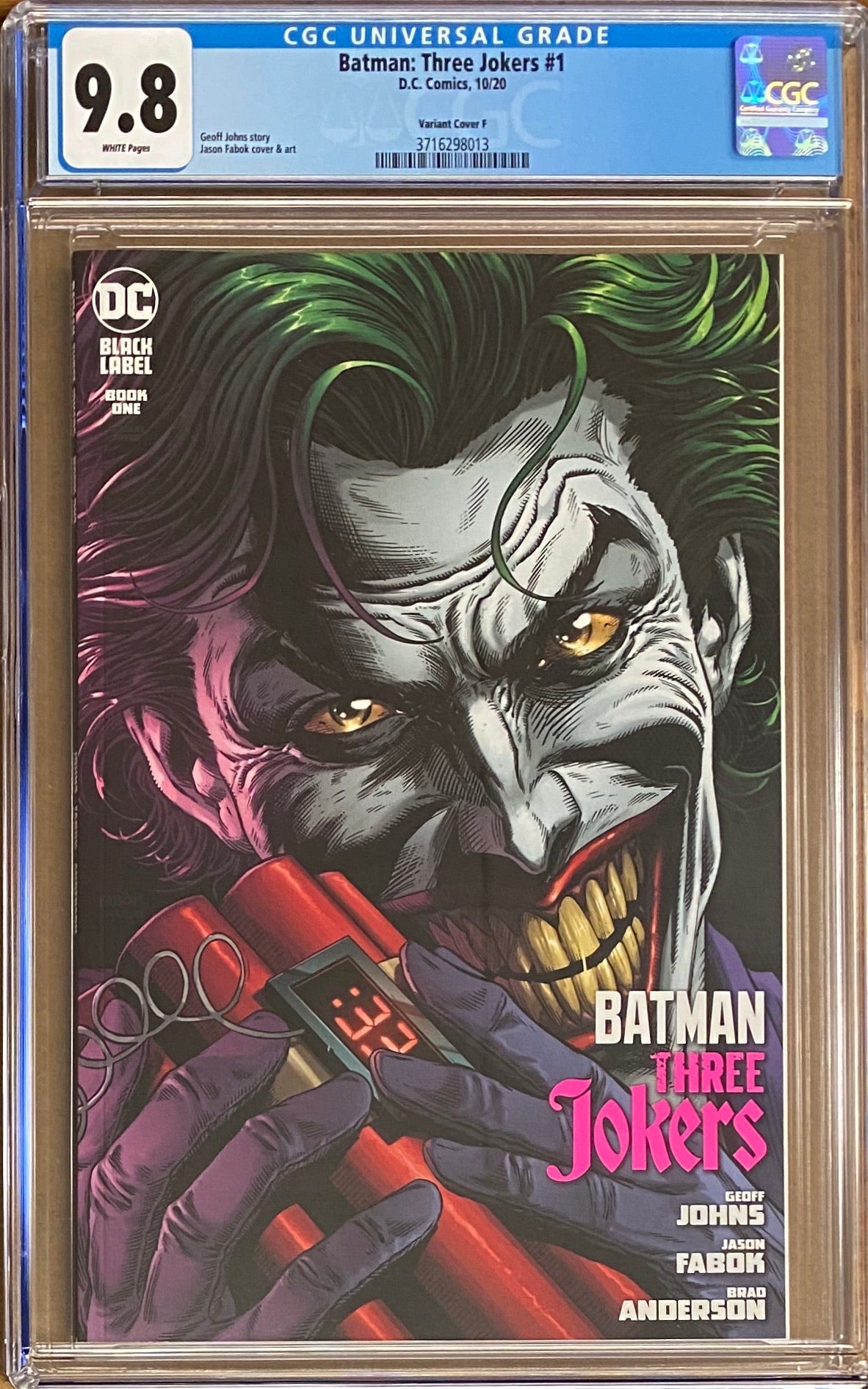 Batman: Three Jokers #1 "Joker Bomb" Premium Variant DC Black Label CGC 9.8