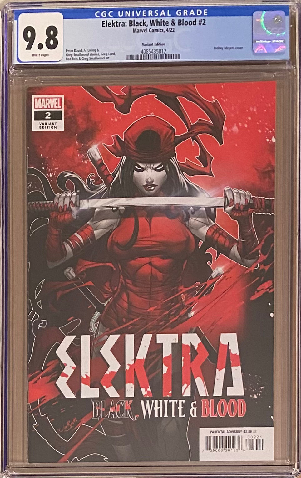 Elektra: Black, White, & Blood #2 Meyers Variant CGC 9.8