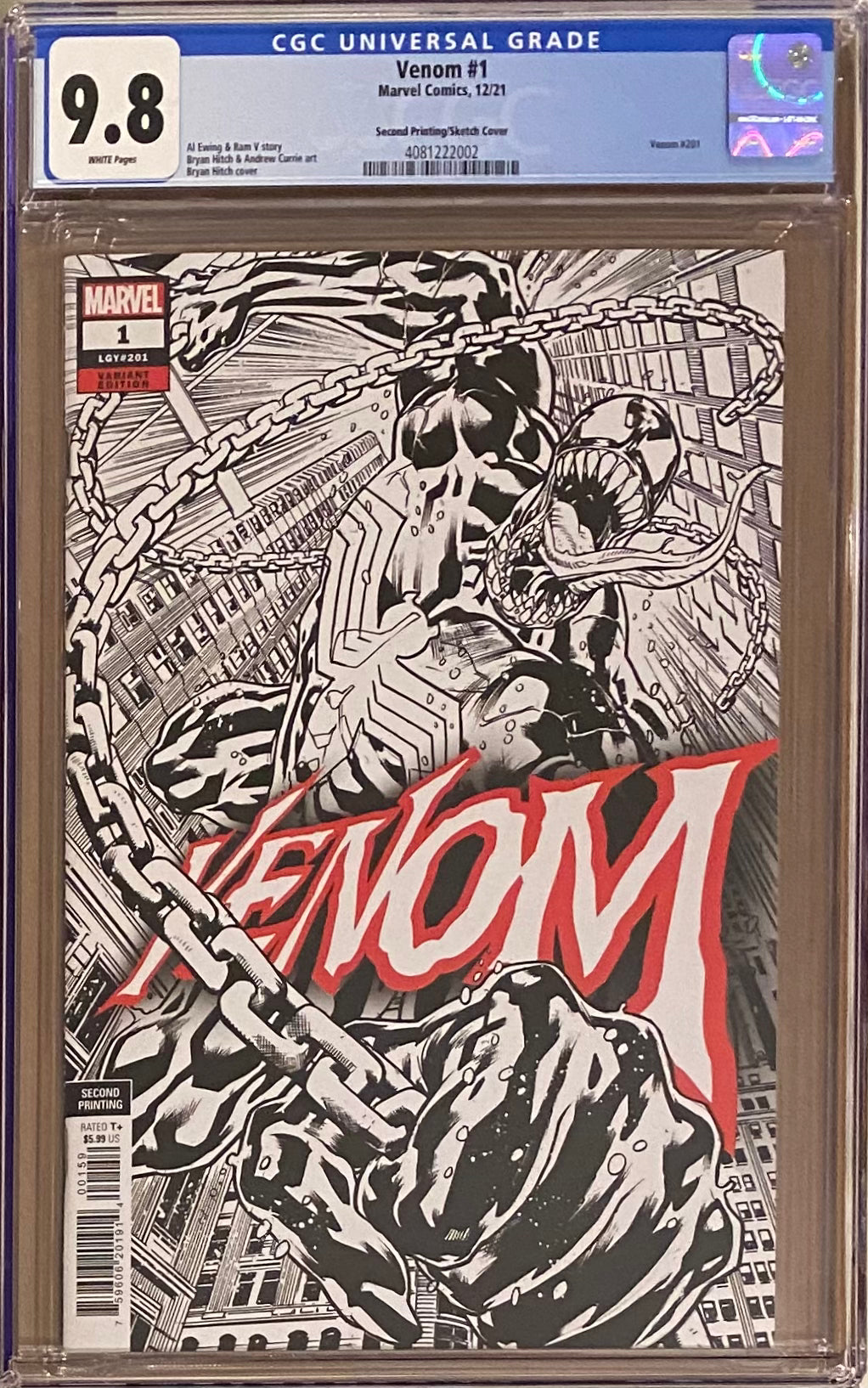 Venom #1 Second Printing 1:25 Retailer Incentive Variant CGC 9.8