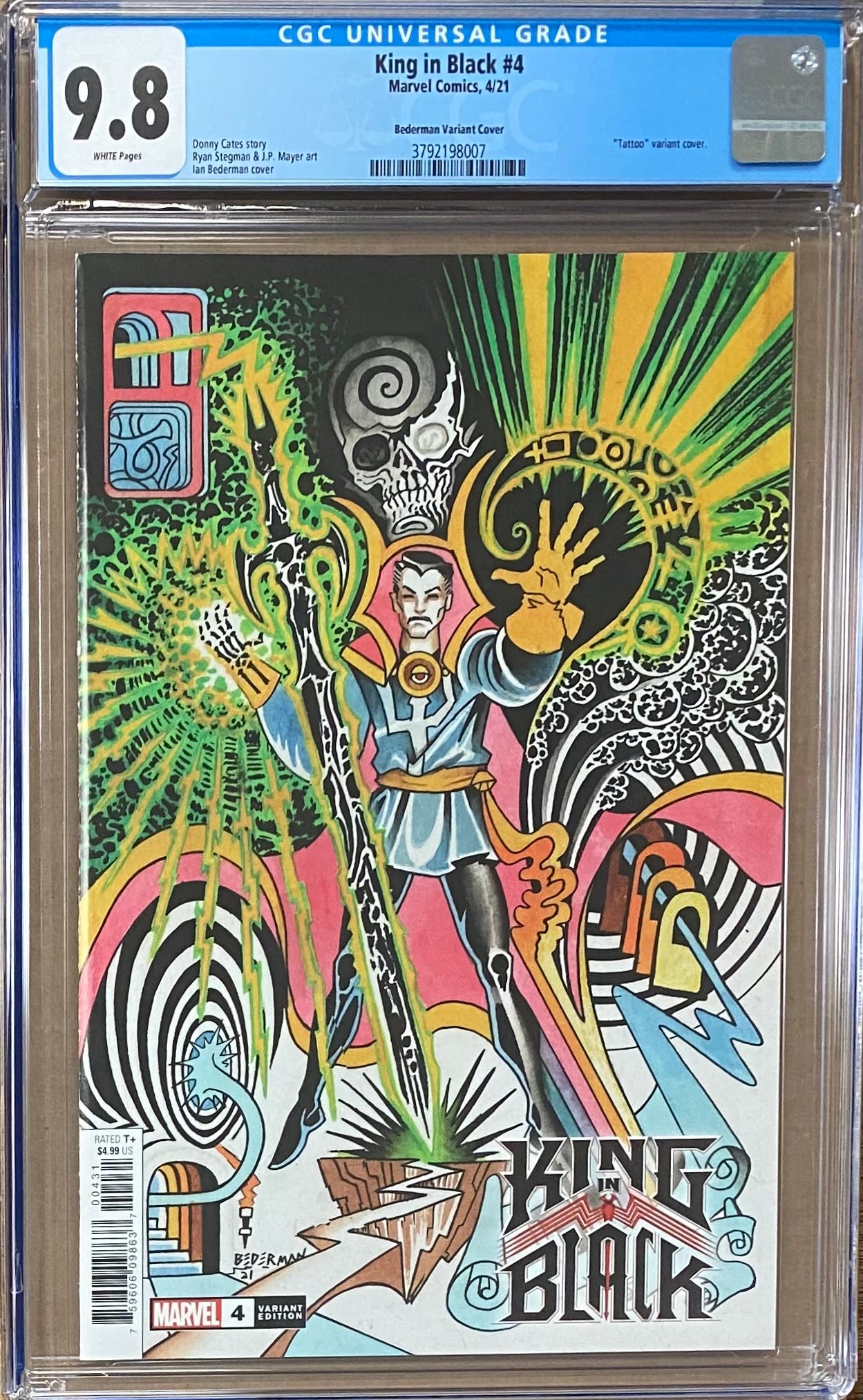 King in Black #4 Bederman "Tattoo" Variant CGC 9.8