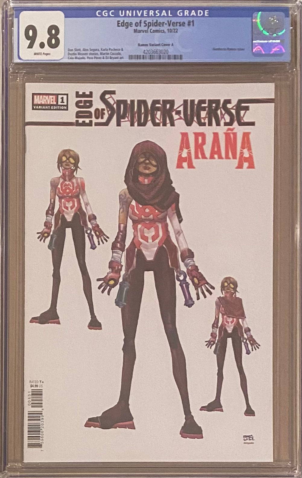 Edge of Spider-Verse #1 Ramos 1:10 Design Retailer Incentive Variant CGC 9.8