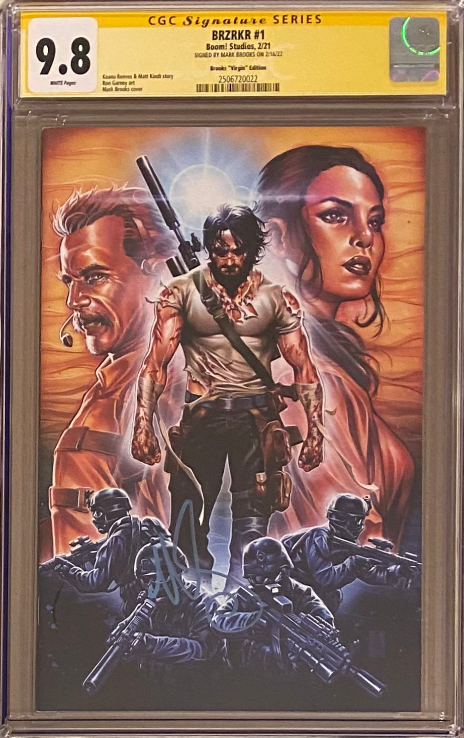 BRZRKR #1 Brooks 1:50 Virgin Retailer Incentive Variant CGC 9.8 SS (Berzerker)