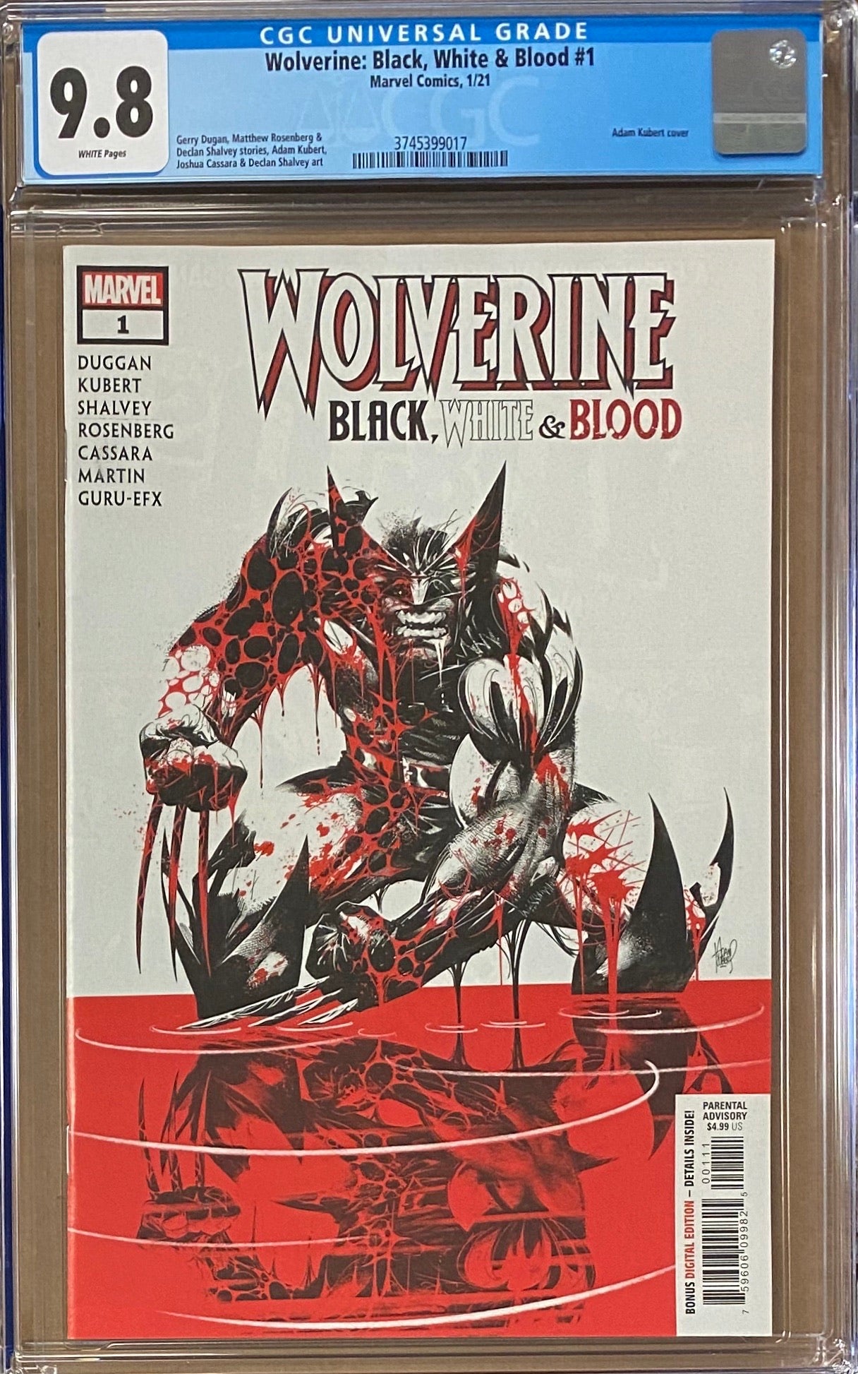 Wolverine :Black, White shops & Blood #1 CGC 9.8 Variant