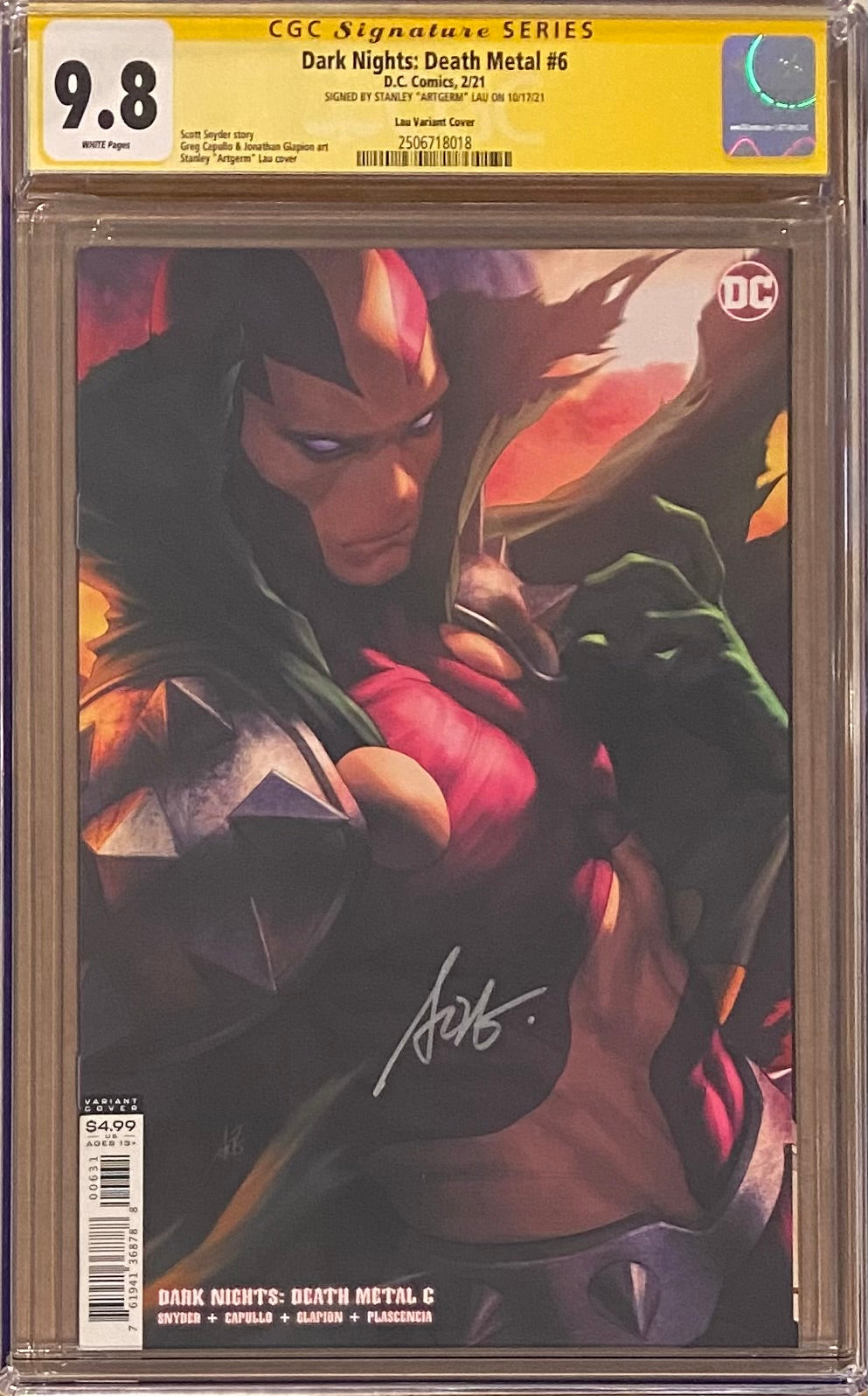 Dark Nights Death Metal #6 Artgerm Variant CGC 9.8 SS
