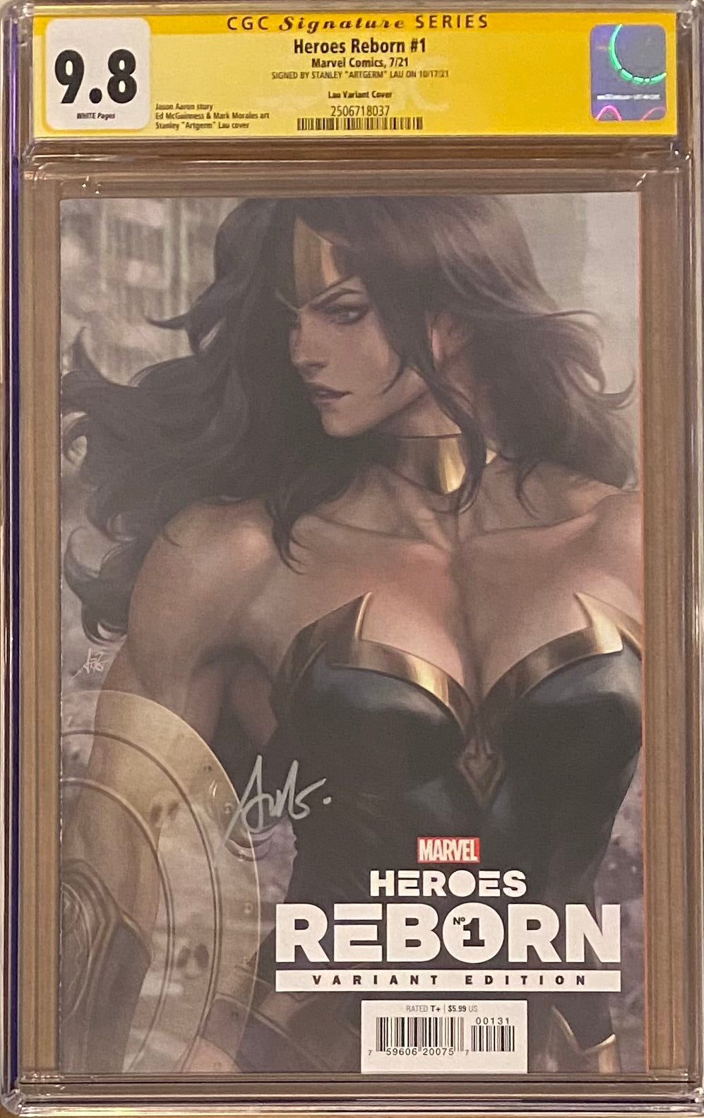 Heroes Reborn #1 Artgerm Variant CGC on sale 9.8 White Pages