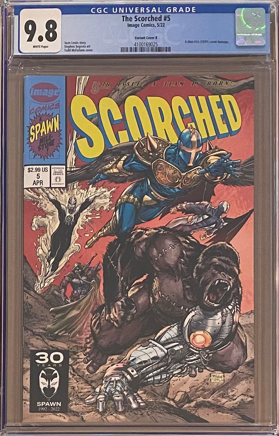 The Scorched #5 Homage McFarlane Connecting Variant CGC 9.8