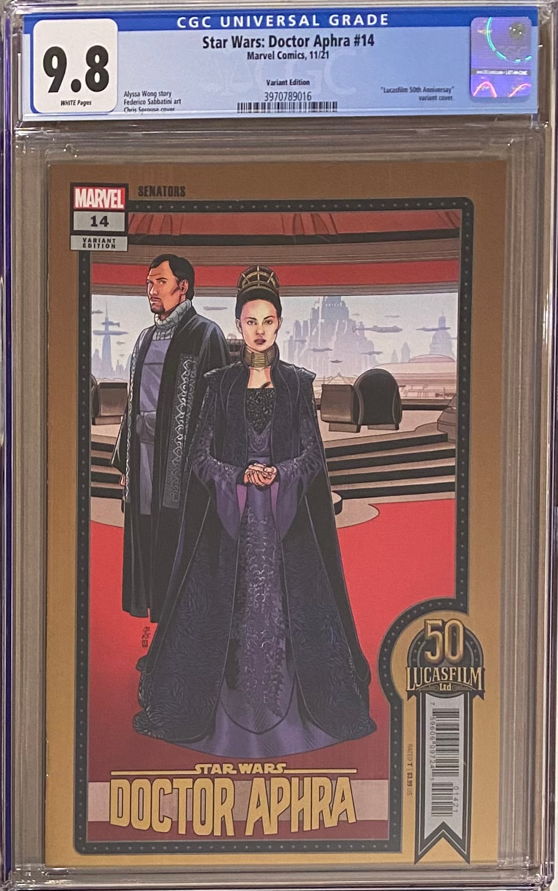 Star Wars: Doctor Aphra #14 Sprouse Variant CGC 9.8 - War of the Bounty Hunters