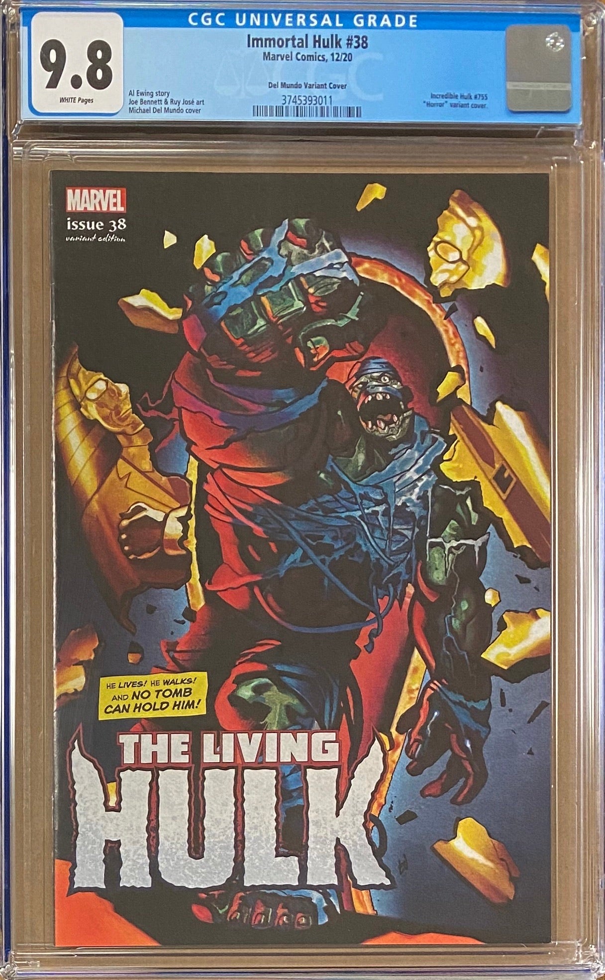 Immortal Hulk #38 Del Mundo "Horror" Variant CGC 9.8