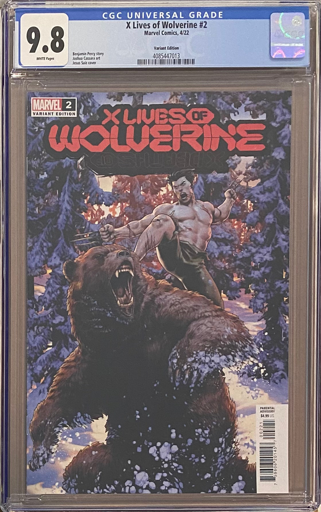 X Lives of Wolverine #2 Saiz Variant CGC 9.8