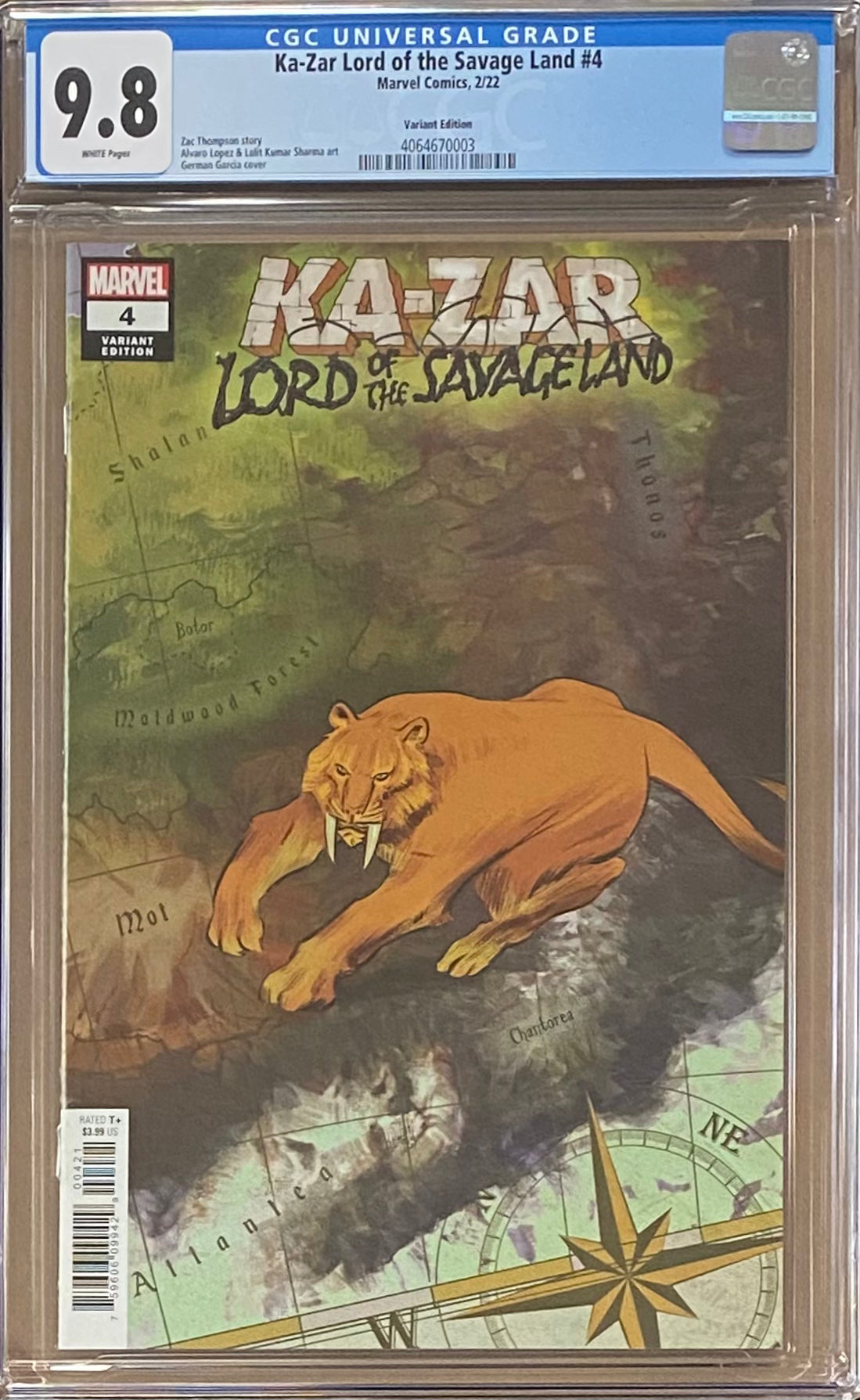 Ka-Zar: Lord of the Savage Land #4 Garcia 1:10 Retailer Incentive Variant CGC 9.8