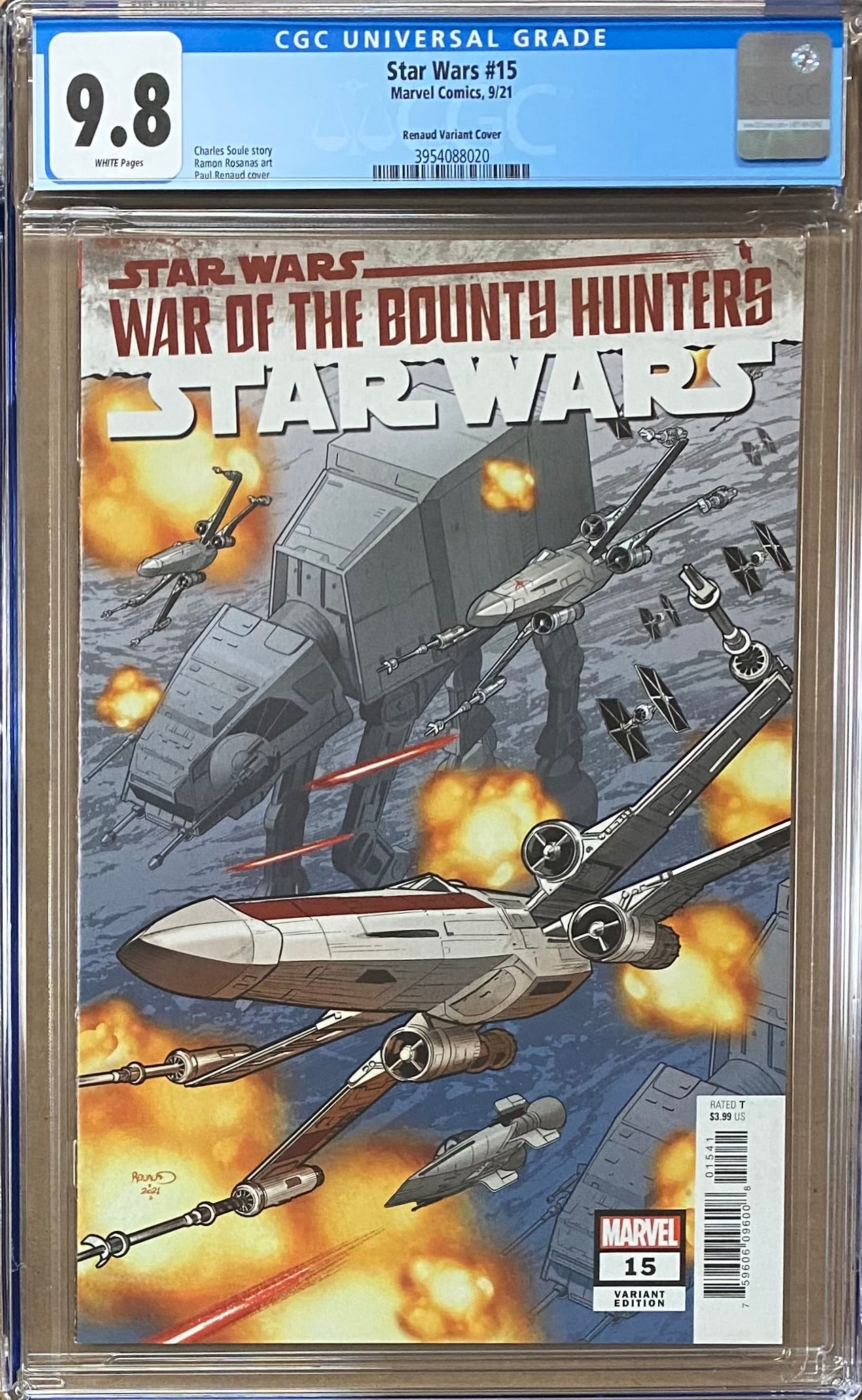 Star Wars #15 Renaud 1:25 Retailer Incentive Variant CGC 9.8 - War of the Bounty Hunters