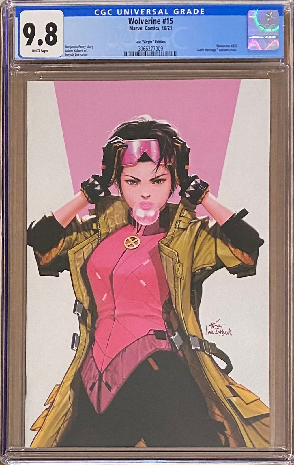 Wolverine #15 InHyuk Lee 1:50 Virgin Retailer Incentive Variant CGC 9.8