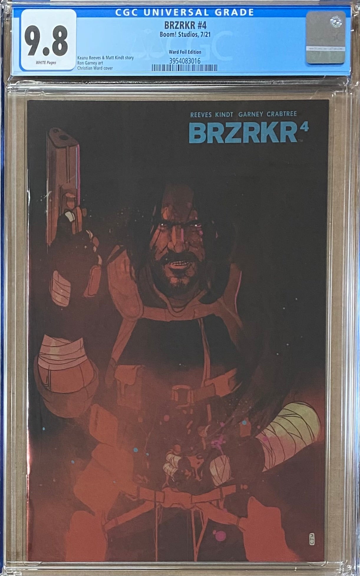 BRZRKR #4 Cover D Ward Foil Variant CGC 9.8 (Berzerker)