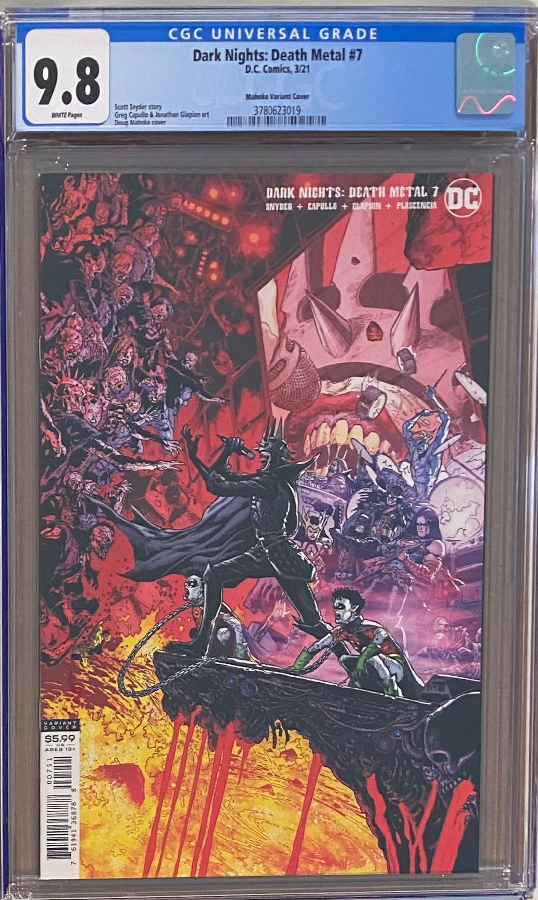 Dark Nights Death Metal #7 Mahnke Retailer Incentive Variant CGC 9.8