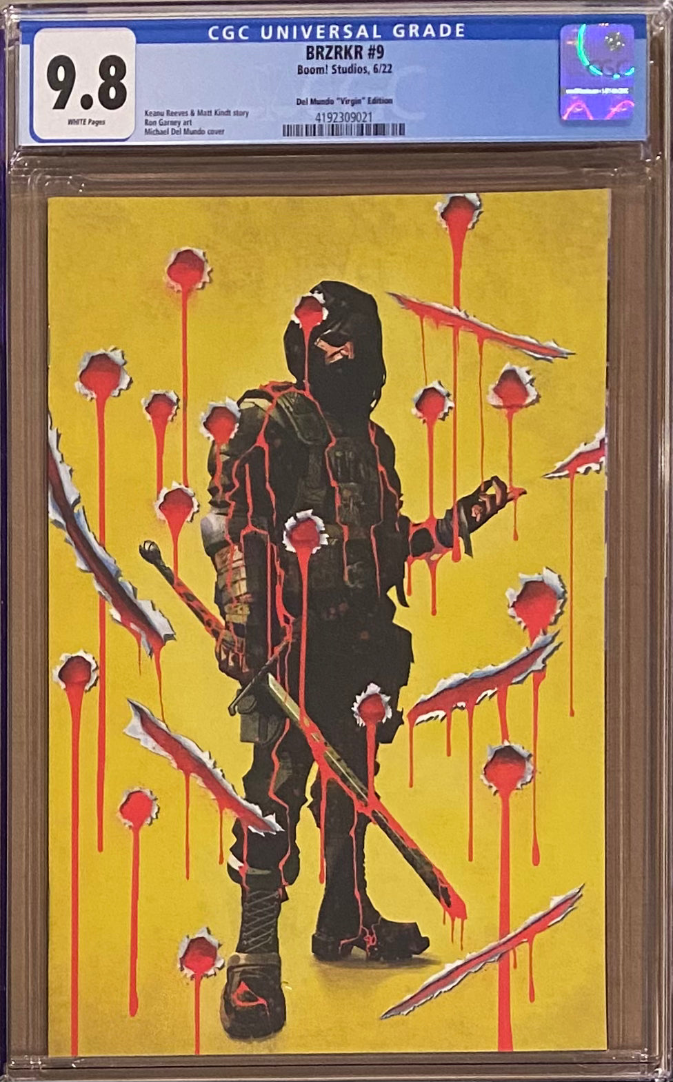 BRZRKR #9 Del Mundo 1:50 Virgin Retailer Incentive Variant CGC 9.8 (Berzerker)