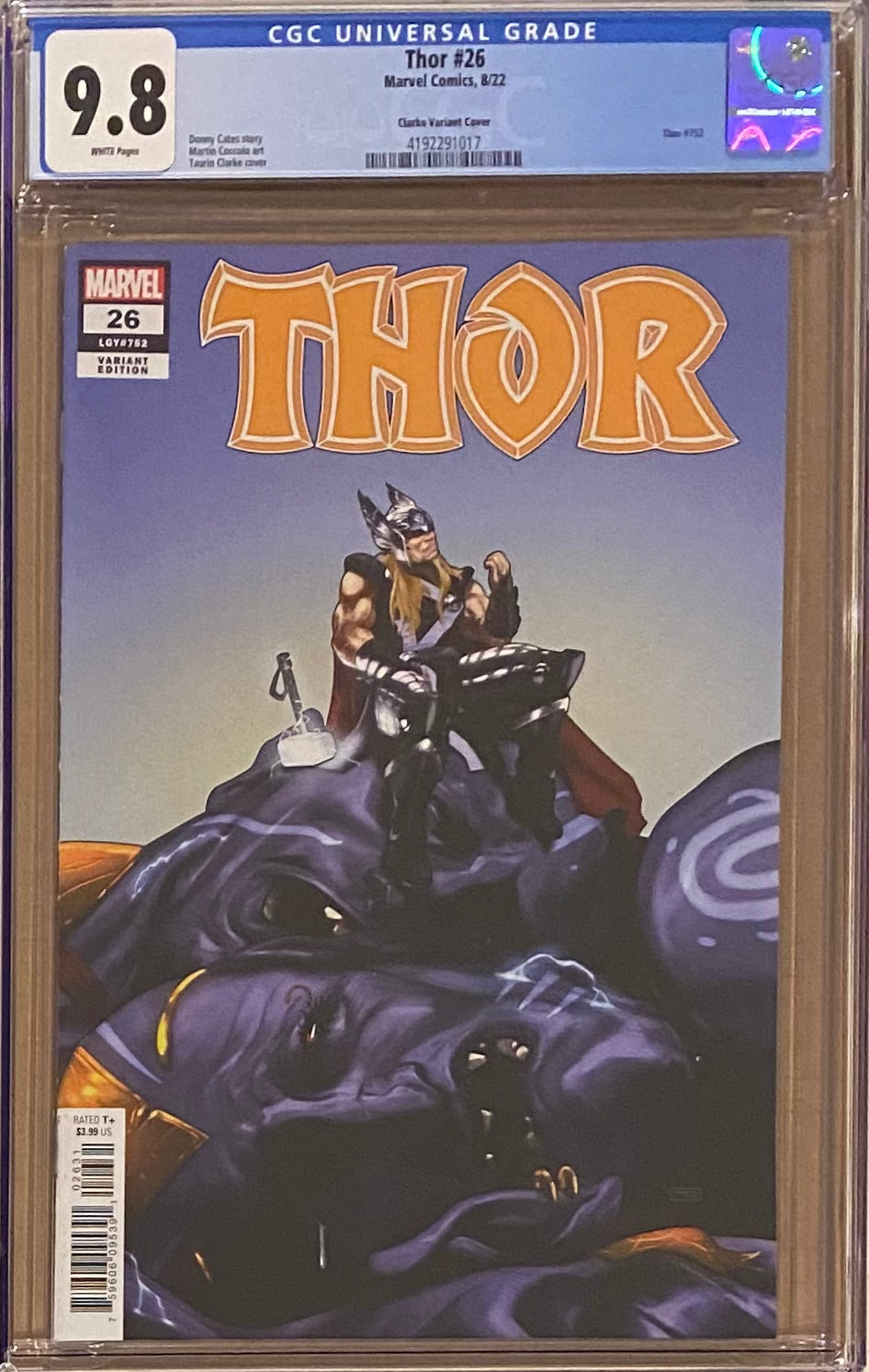 Thor #26 Clarke 1:25 Retailer Incentive Variant CGC 9.8