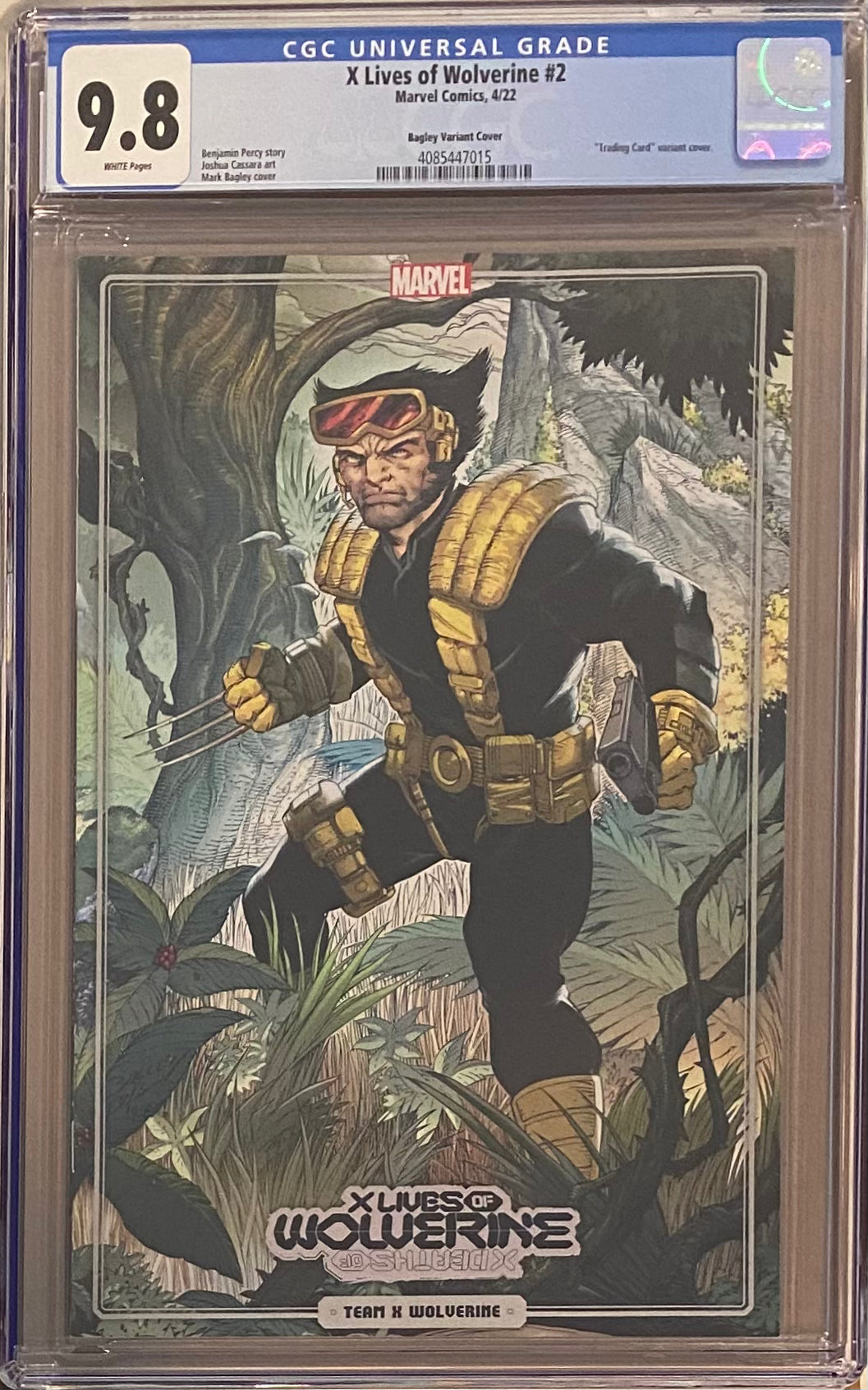 X Lives of Wolverine #2 Bagley Trading Card Variant CGC 9.8