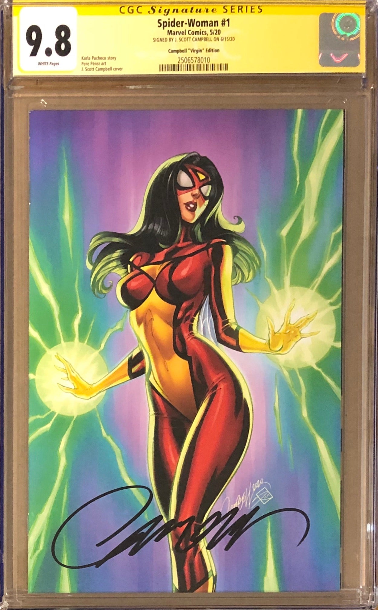 Spider-Woman #1 J. Scott Campbell "Virgin Series" Exclusive CGC 9.8 SS