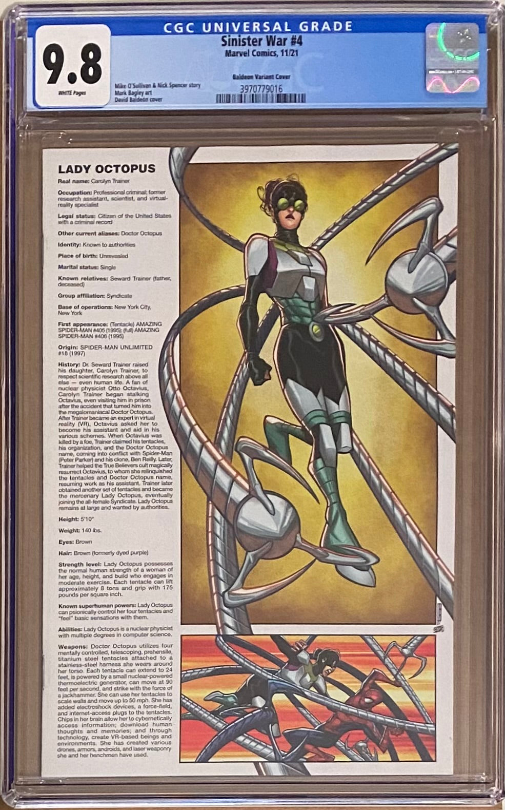 Sinister War #4 Handbook Variant CGC 9.8