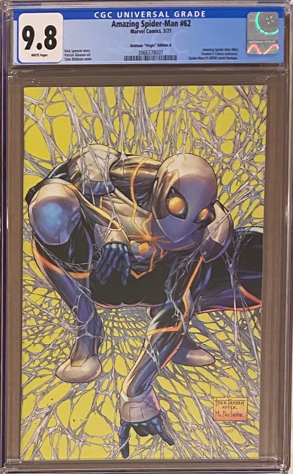 Amazing Spider-Man #62 Kirkham Virgin Homage Variant A CGC 9.8