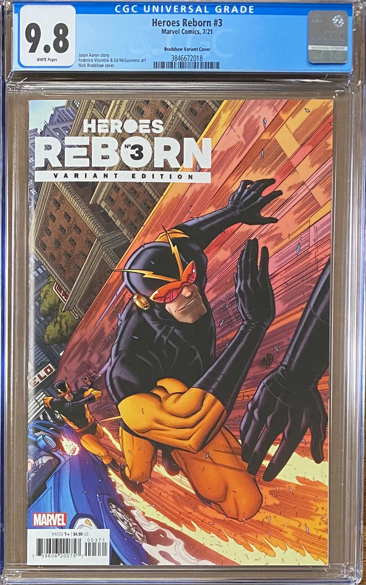 Heroes Reborn #3 1:25 Bradshaw 1:25 Retailer Incentive Variant CGC 9.8