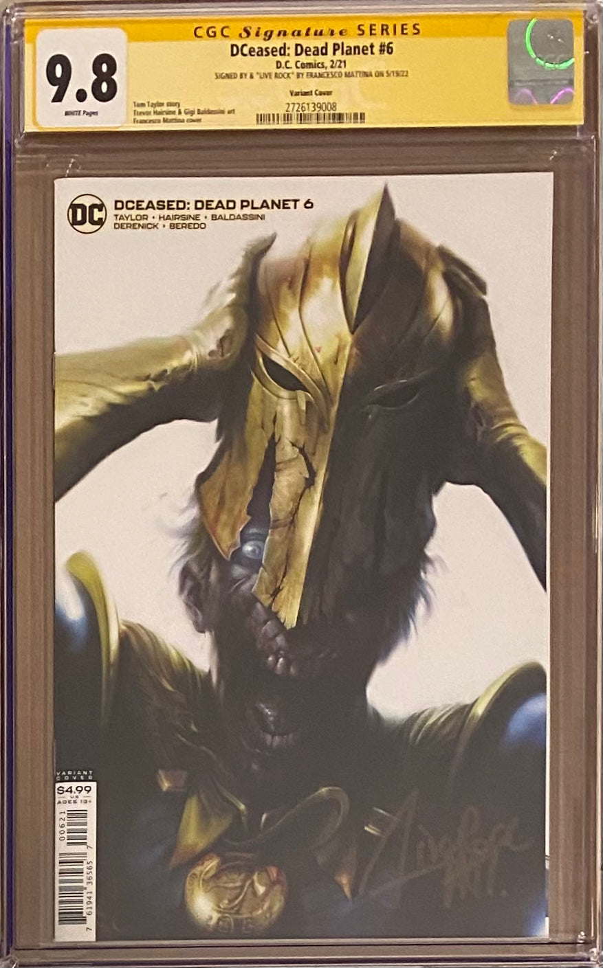 DCeased: Dead Planet #6 Mattina Variant CGC 9.8 SS