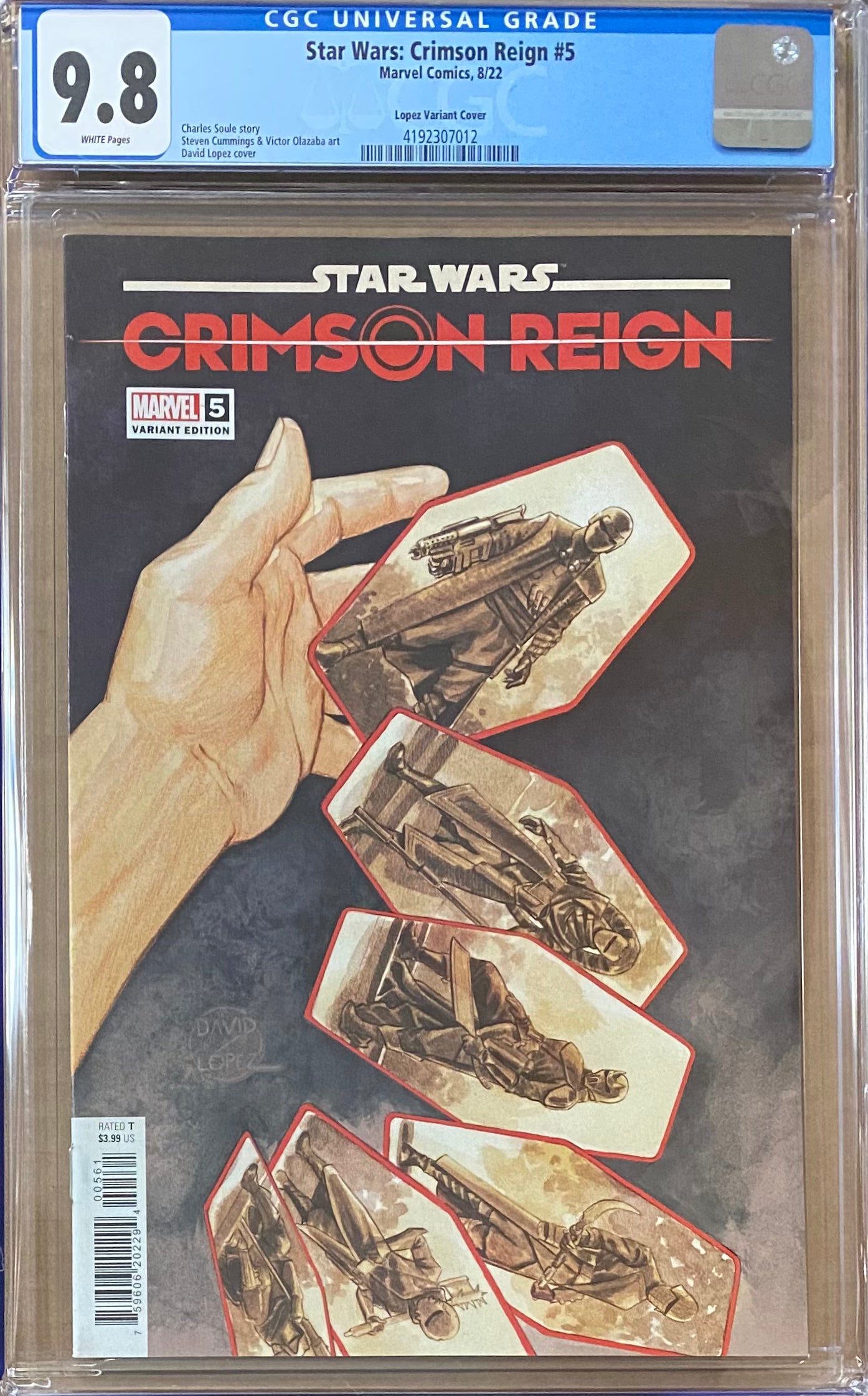 Star Wars: Crimson Reign #5 Lopez 1:25 Retailer Incentive Variant CGC 9.8