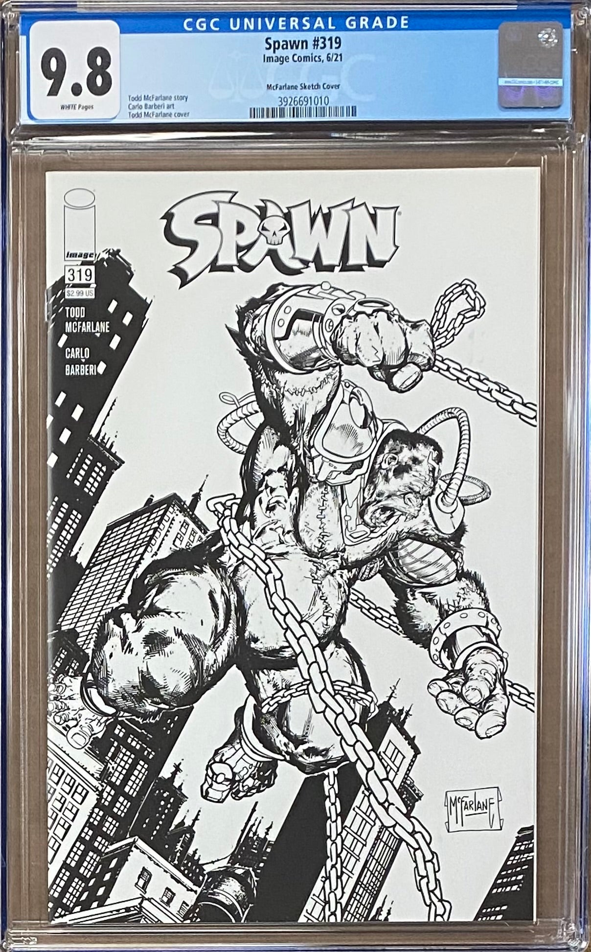 Spawn #319 McFarlane Retailer Incentive Variant CGC 9.8