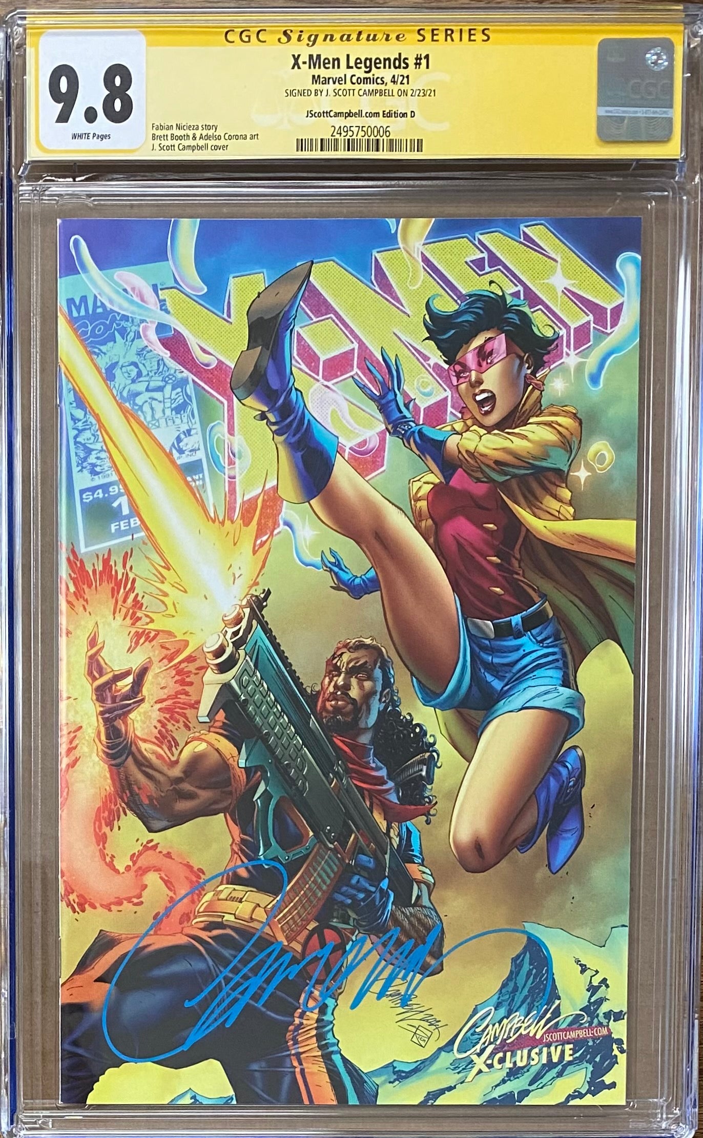 X-Men Legends #1 J. Scott Campbell Edition A-E Exclusive Set CGC 9.8 SS