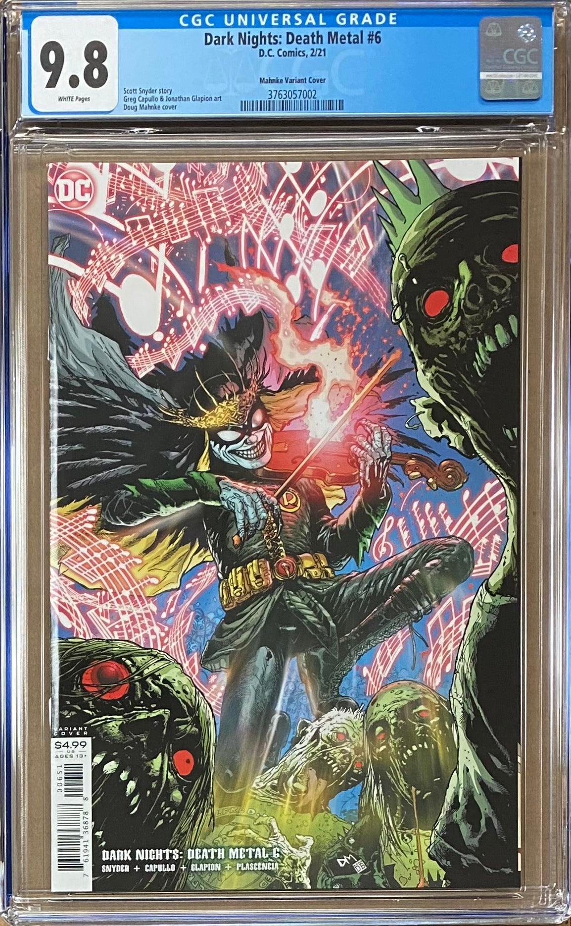 Dark Nights Death Metal #6 Mahnke Retailer Incentive Variant CGC 9.8