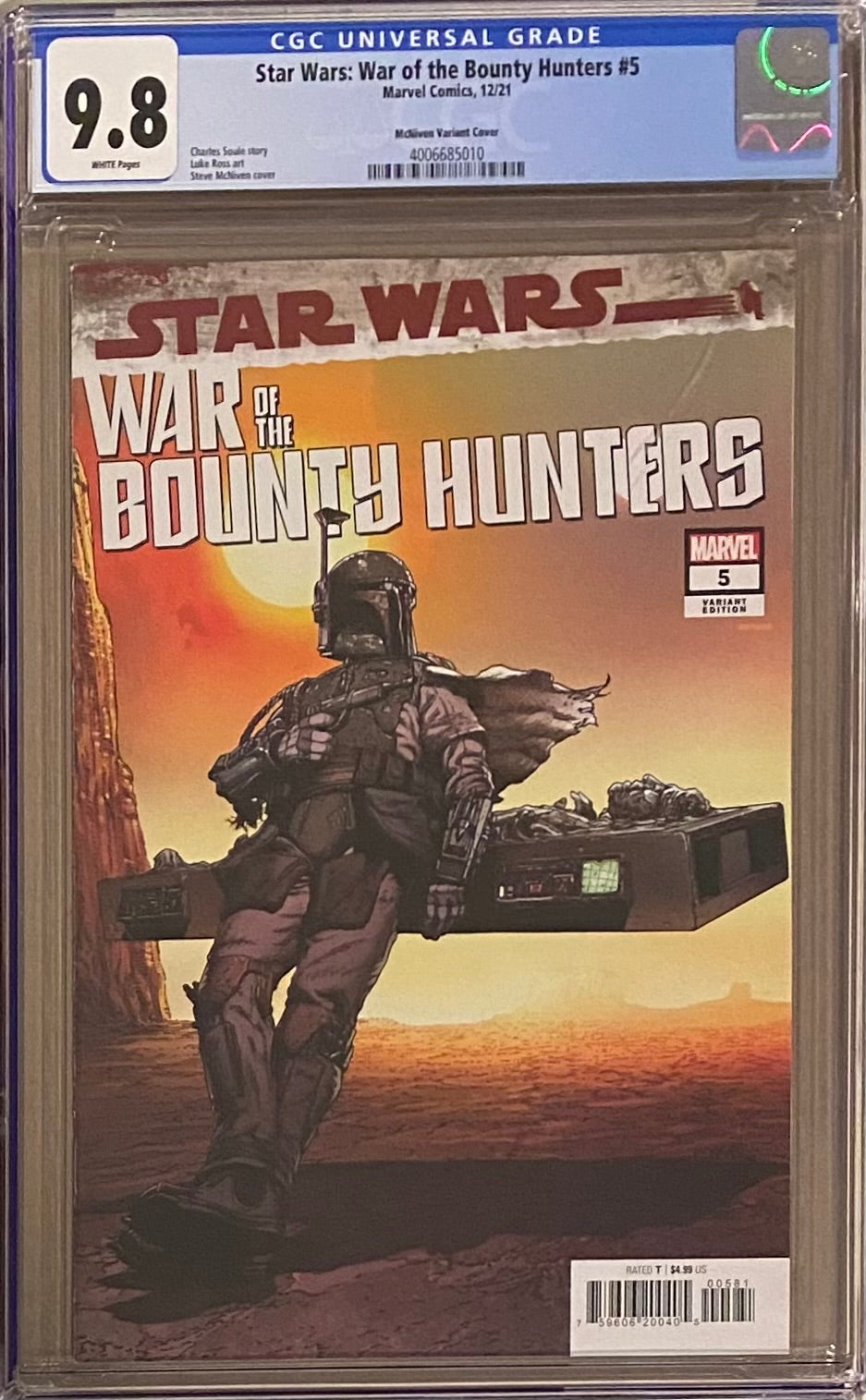 Star Wars: War of the Bounty Hunters #5 McNiven 1:50 Retailer Incentive Variant CGC 9.8