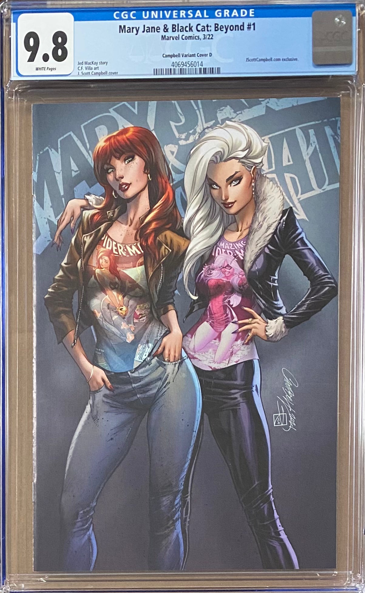 Mary Jane & Black Cat: Beyond #1 J. Scott Campbell Edition D "Jackets & Tees" CGC 9.8