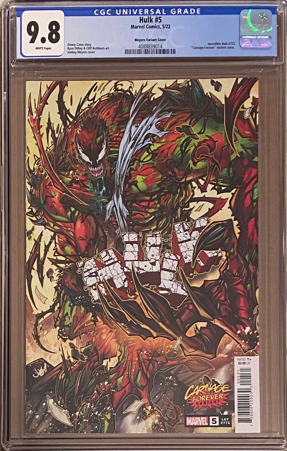 Hulk #5 Meyers Carnage Forever Variant CGC 9.8