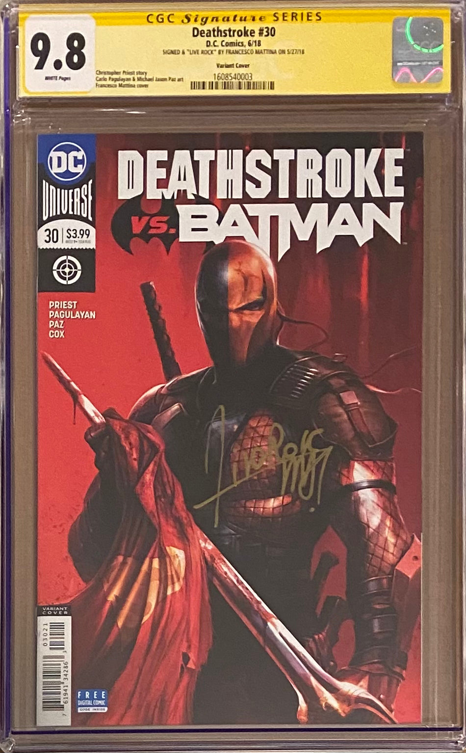 Deathstroke #30 CGC 9.8 SS