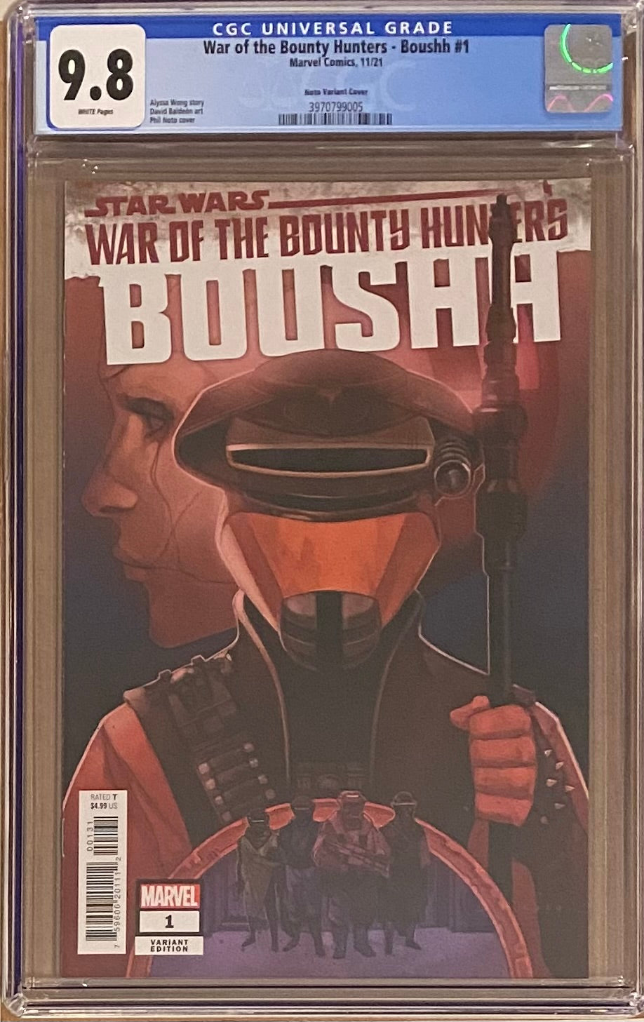 Star Wars: War of the Bounty Hunters - Boushh #1 Noto Variant CGC 9.8