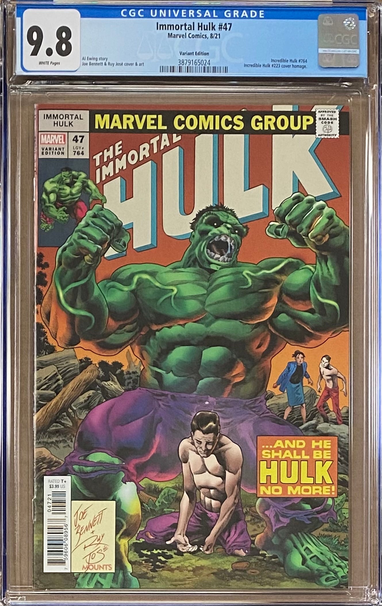 Immortal Hulk #47 Bennett Homage Variant CGC 9.8