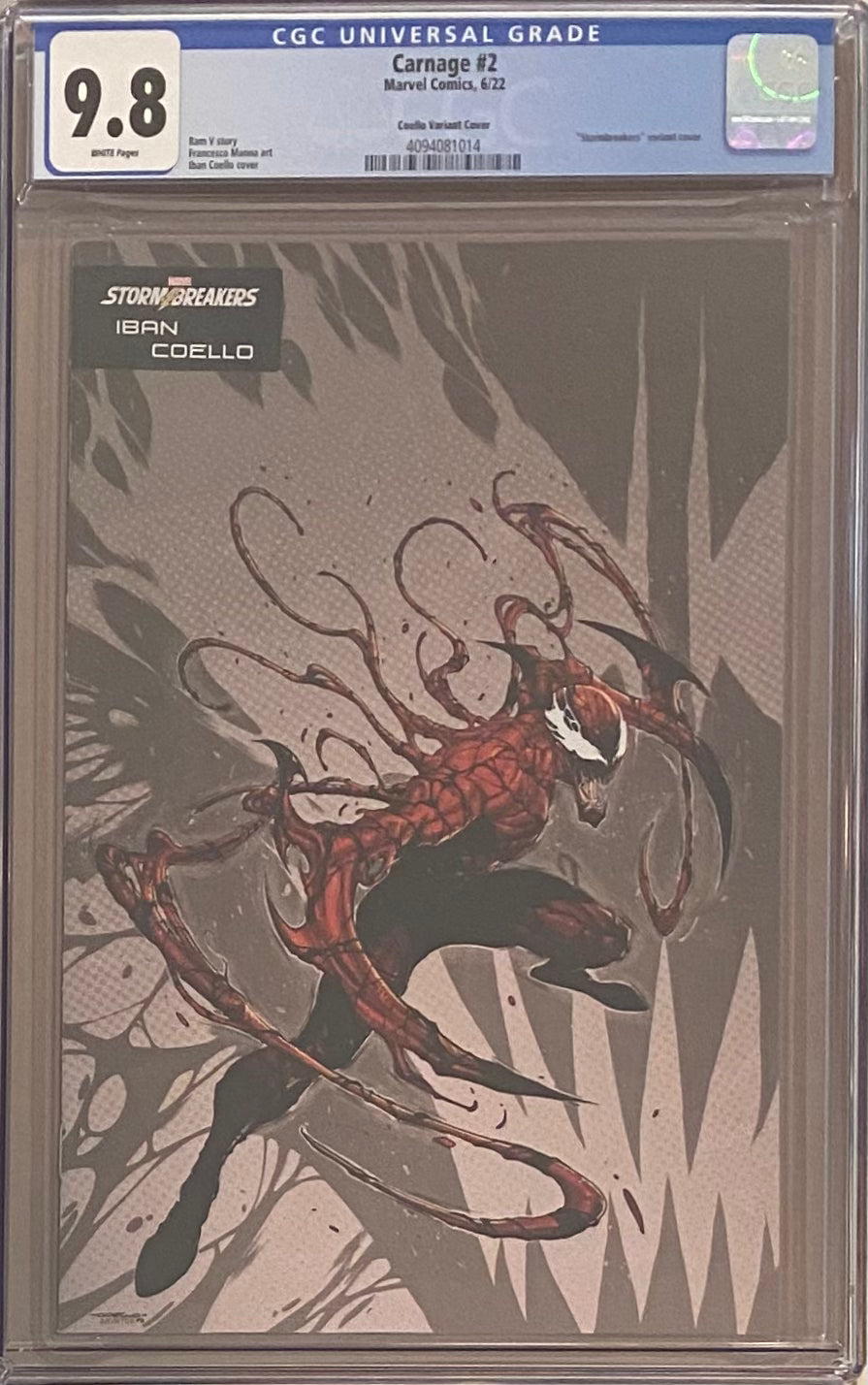 Carnage #2 Coello Variant CGC 9.8
