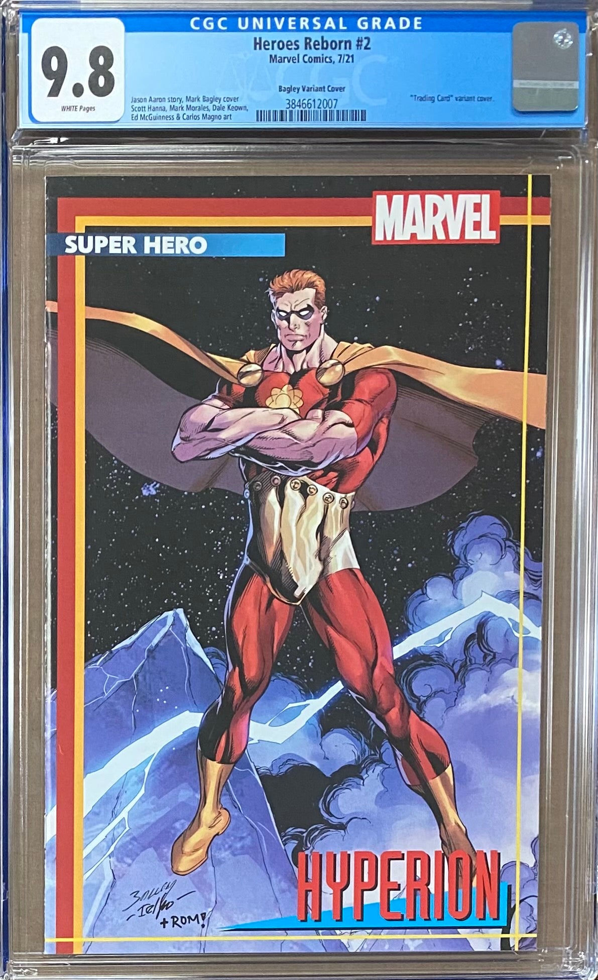 Heroes Reborn #2 Bagley "Hyperion" Trading Card Variant CGC 9.8