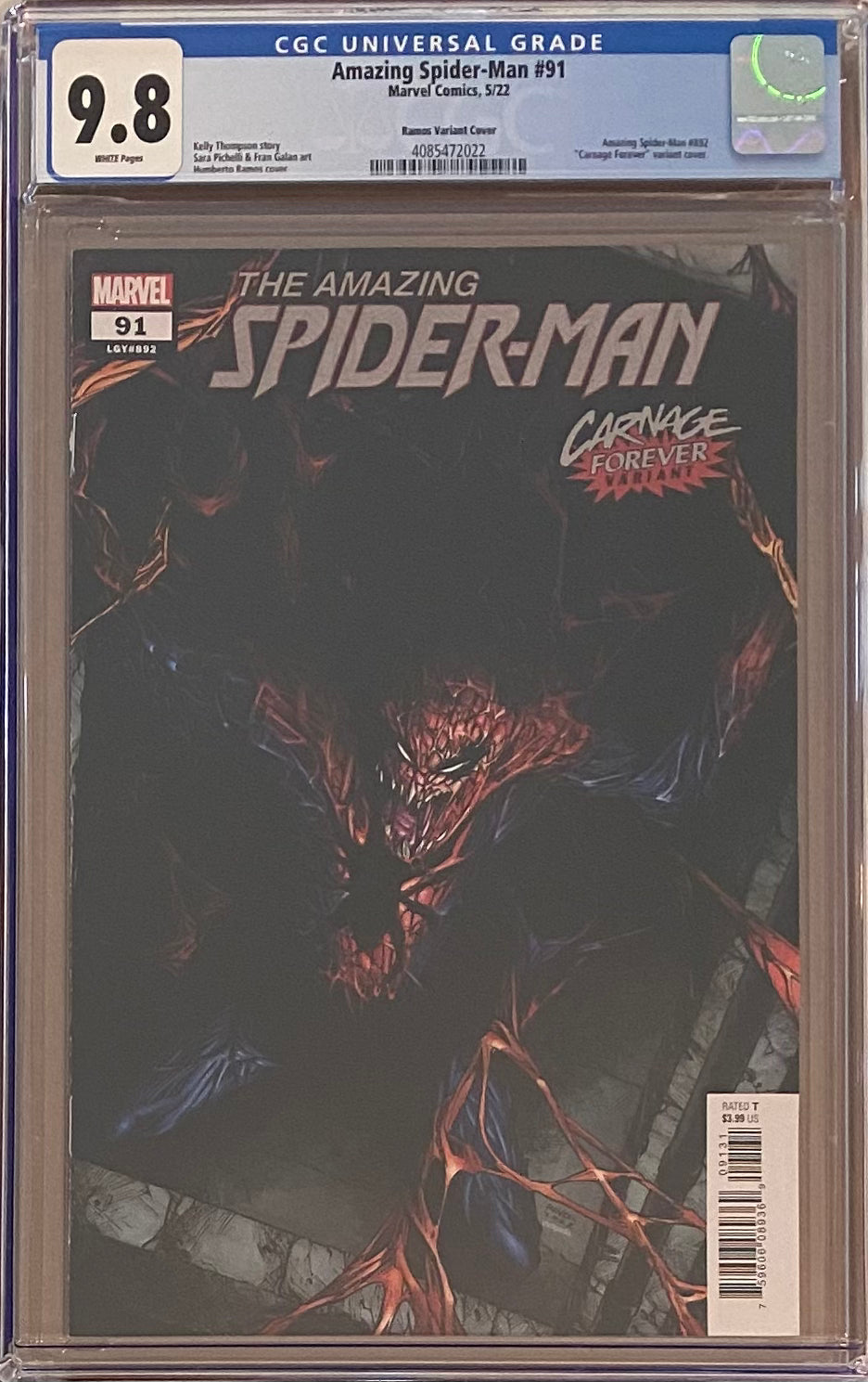 Amazing Spider-Man #91 Ramos Carnage Forever Variant CGC 9.8
