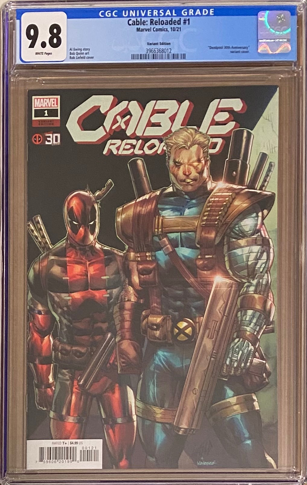 Cable Reloaded #1 Liefeld Deadpool 30th Anniversary Variant CGC 9.8