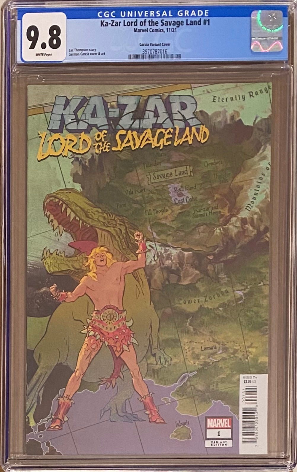 Ka-Zar: Lord of the Savage Land #1 Garcia 1:10 Retailer Incentive Variant CGC 9.8